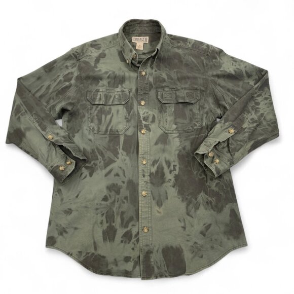 Duluth Trading Denim Camouflage Jacket Green Camo Military Army Field Men's M - Picture 1 of 8